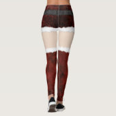 Sexy Santa dij hoge bont boot rok | Bleke huid Leggings (Achterkant)