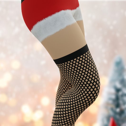 Sexy Santa Fishnet-Leggings voor kerstmis Leggings