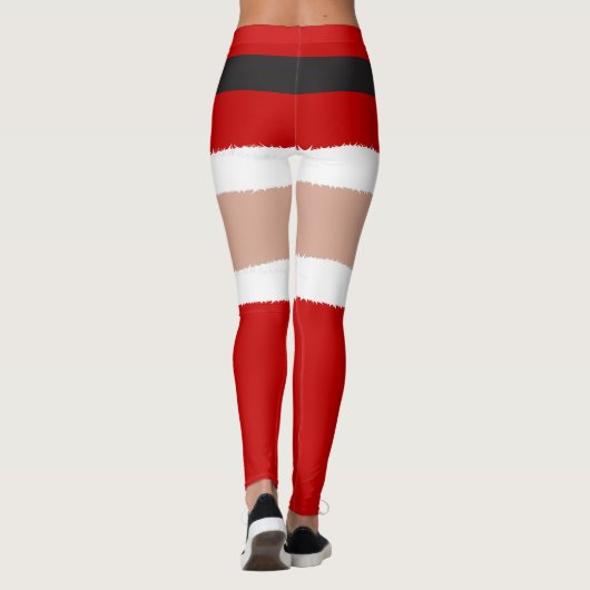 Sexy Santa kerstkussen Novelty Fun Leggings (Achterkant)