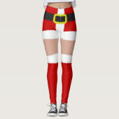 Sexy Santa kerstkussen Novelty Fun Leggings (Voorkant)
