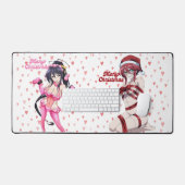 Sexy Santa Marry Cristmas Pink Heart Anime Diva Bureaumat (Keyboard & Muis)