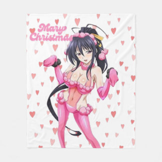Sexy Santa Marry Cristmas Pink Heart Anime Diva Fleece Deken