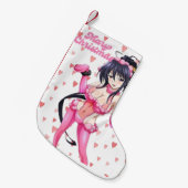 Sexy Santa Marry Cristmas Pink Heart Anime Diva Kleine Kerstsok (Voorkant (Hangend))