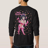 Sexy Santa Marry Cristmas Pink Heart Anime Diva Trui (Achterkant)