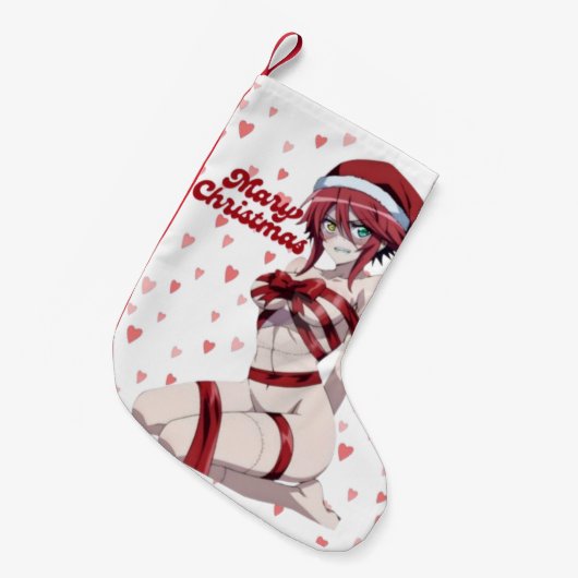 Sexy Santa Marry Cristmas Wrapped Anime Girl Kleine Kerstsok (Voorkant (Hangend))