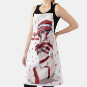 Sexy Santa Marry Cristmas Wrapped Anime Girl Schort (Insitu)