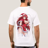 Sexy Santa Marry Cristmas Wrapped Anime Girl T-shirt (Achterkant)