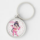 Sexy Santa Marry CristmasPink Heart Anime-Keychain Sleutelhanger (Voorkant)