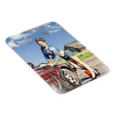 Sexy Siren Retro Lady Washing Car Magnet Magneet (Rechterzijde)