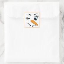 Sexy Snowman Cute Winking Snow Woman