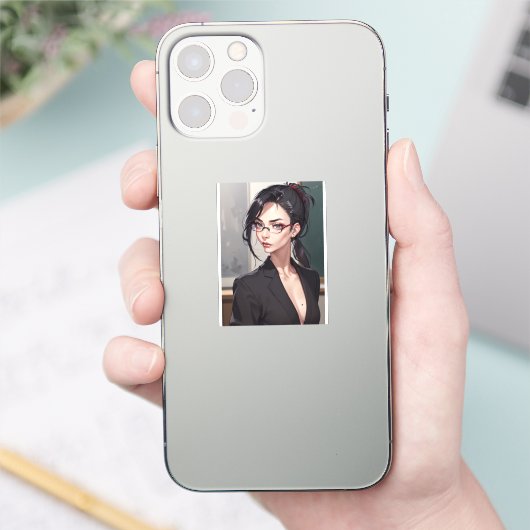 Sexy Stern Professor Sticker (Telefoon)