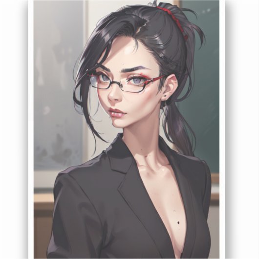 Sexy Stern Professor Sticker (Voorkant)