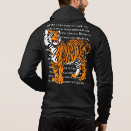 Sexy tijger coole vormgeving witte tekst zwart man hoodie