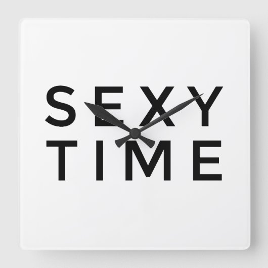 Sexy Time (zwart) wandklok (Voorkant)