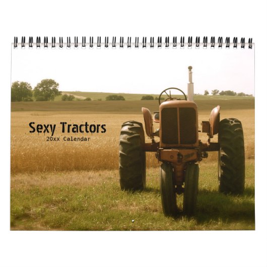 "Sexy"-tractorkalender: Jaar aanpassen Kalender (Hoes)