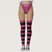 Sexy Underwear leggings with pull up candy socks (Voorkant)