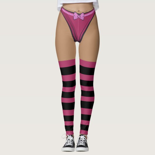 Sexy Underwear leggings with pull up candy socks (Voorkant)