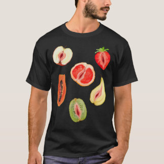 Sexy Vagina Fruits Sticker T-shirt