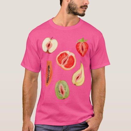 Sexy Vagina Fruits T-shirt (Voorkant)
