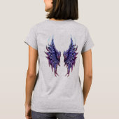 Sexy Vampier Mond Gevleugeld Terug T-shirt (Achterkant)