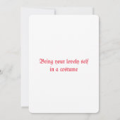 Sexy Vampire Red Lips Halloween Party Invitation Kaart (Achterkant)