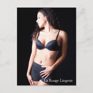 Sexy Vrouw model met zwart Briefkaart