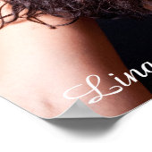 Sexy Vrouw model met zwart Poster (Hoek)