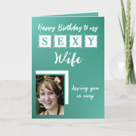 Sexy vrouw toevoegen foto groen verjaardag kaart