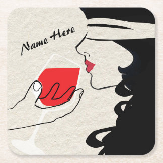 Sexy Wine Tasting Woman Onderzetter