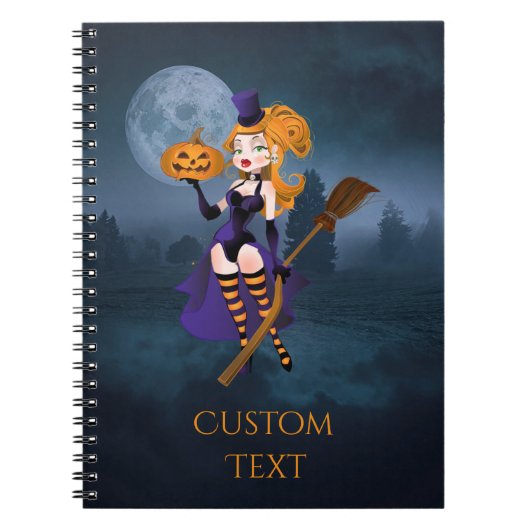 Sexy Witch in het maanlicht Notitieboek (Voorkant)