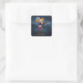 Sexy Witch in het maanlicht Vierkante Sticker (Tas)