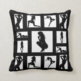 Sexy Woman's Silhouette Kussen