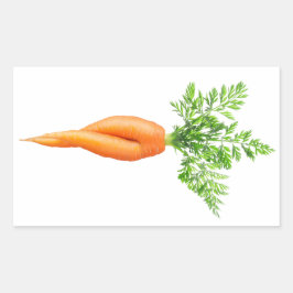 Sexy wortel rechthoekige sticker
