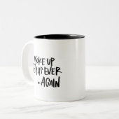 Sexy zoals altijd met handschrift tweekleurige koffiemok (Voorkant links)