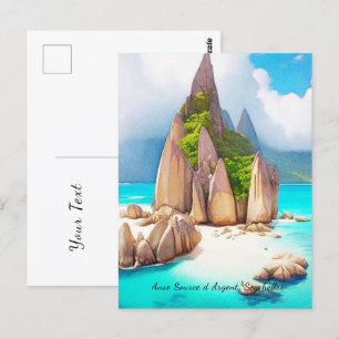 Seychellen Beach Art Ocean Lover Briefkaart