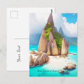 Seychellen Beach Art Ocean Lover Briefkaart (Voorkant / Achterkant)