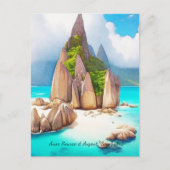 Seychellen Beach Art Ocean Lover Briefkaart (Voorkant)