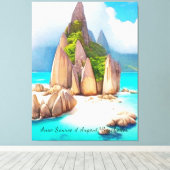 Seychellen Beach Art Ocean Lover Canvas Afdruk (Insitu (Houten vloer))