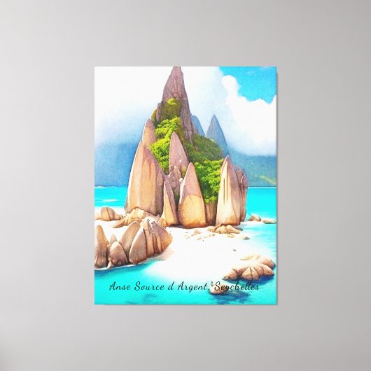 Seychellen Beach Art Ocean Lover Canvas Afdruk (Voorkant)