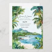 Seychellen Bestemming bruiloft Kaart (Voorkant / Achterkant)