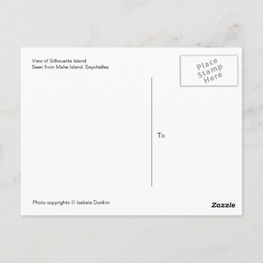 Seychellen Briefkaart (Achterkant)