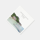 Seychellen Bruiloft Aangepaste foto Cocktail serve Servet (Hoek)