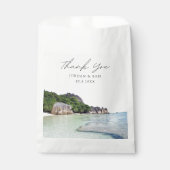 Seychellen bruiloft gunst dank u bedankzakje (Voorkant)