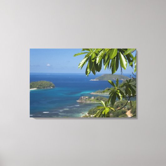 Seychellen, eiland Mahé. Westkust van Canvas Afdruk (Voorkant)
