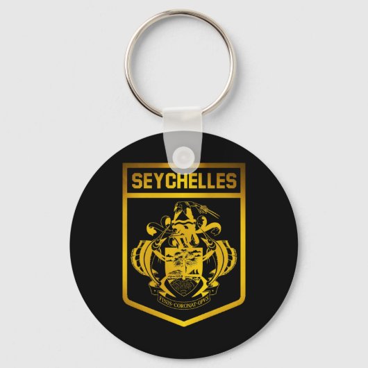Seychellen Emblem Sleutelhanger (Voorkant)