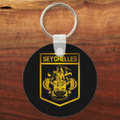 Seychellen Emblem Sleutelhanger (Voorkant)