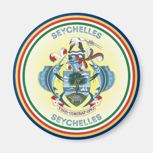Seychellen Erfgoed Embleem Magneet (Voorkant)