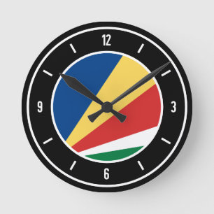 Seychellen Flag Elegant Ronde Klok