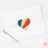 Seychellen Flag Heart Sticker (Envelop)