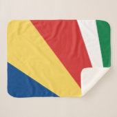 Seychellen Flag Independence Day Love Heart Sherpa Deken (Voorkant (horizontaal))